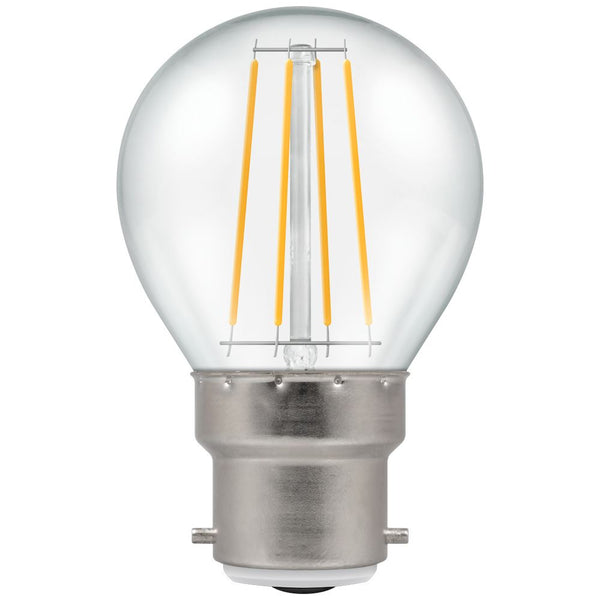 LED Round Filament Clear • Dimmable • 5W • 2700K • BC-B22d