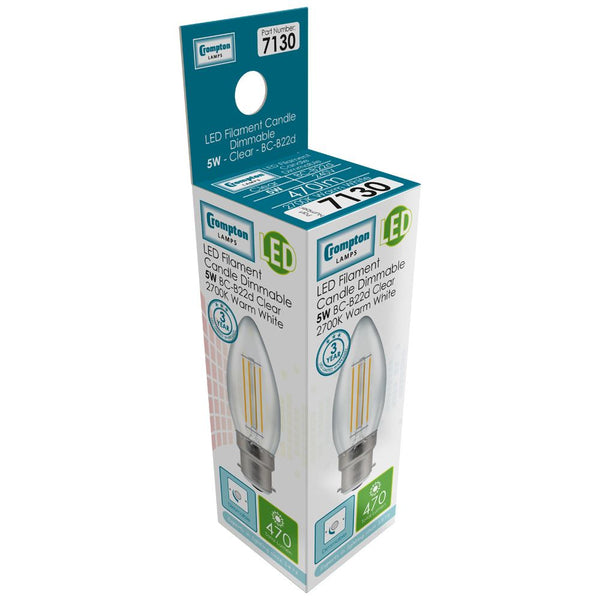 5W BC LED Candle Bulb